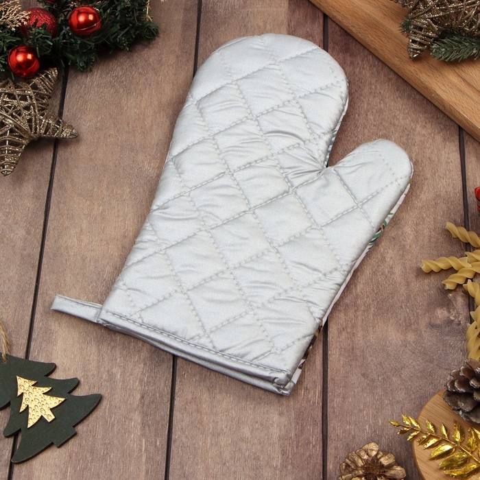 Новый год.Варежка Доляна Олени 26*16 см, 100% п/э Новый год.Варежка Доляна Олени 26*16 см, 100% п/э