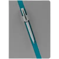 Ежедневник Rubikon на заказ, недатированный серо-бирюзовый