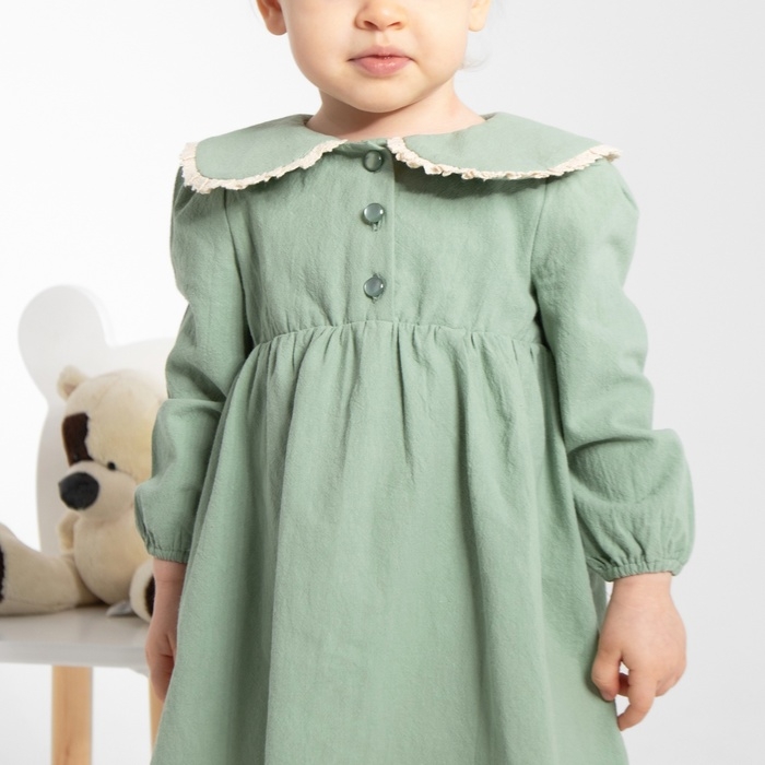 Платье для девочки MINAKU, цвет оливковый, рост 68-74