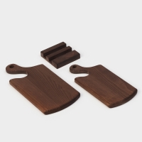 Набор разделочных досок на подставке Wild Kitchen, 35&times;16.5&times;2 см и 30&times;14&times;2 см, бук темный