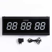 Часы электронные настенные "Соломон", 48 x 19 x 3 см, цифры белые 7.5 х 4 см Часы электронные настенные "Соломон", 48 x 19 x 3 см, цифры белые 7.5 х 4 см