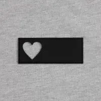 Лейбл из ПВХ с вырубкой &laquo;Сердце&raquo;, черный