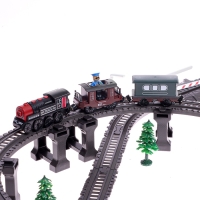 Железная дорога &laquo;Ретро&raquo;, работает от батареек, световые и звуковые эффекты, детская