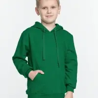Худи детское Kirenga Kids 2.0, зеленое, 8 лет