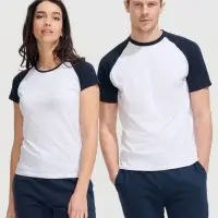 Футболка женская Milky 150 белая с красным , размер M