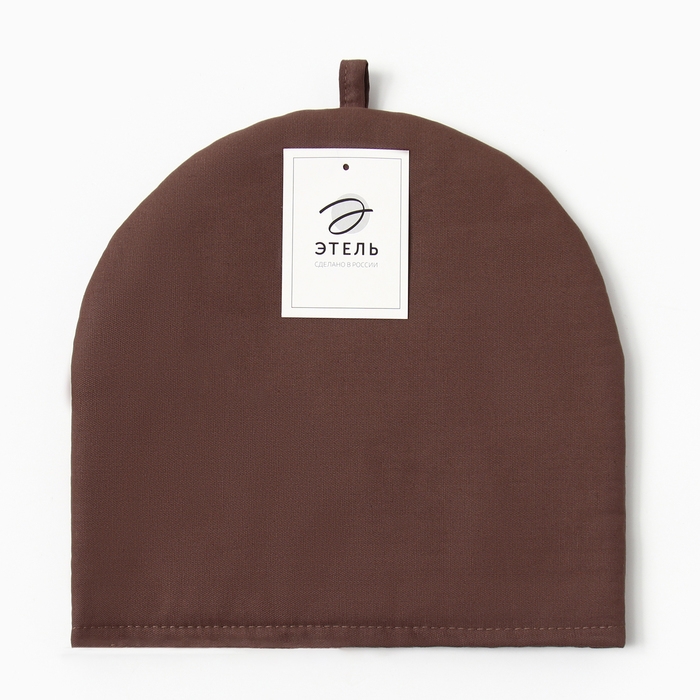 Грелка на чайник "Этель" Kitchen, цв. коричневый, 28х28 см, 100% хл, саржа 220 г/м2