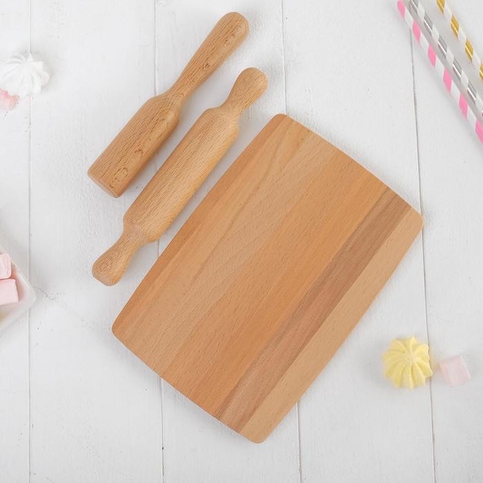 Набор &laquo;Кухня&raquo;: доска, скалка, толкушка