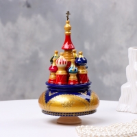 Сувенир музыкальный «Храм» №1, сине-золотой, ручная роспись, 12×22 см Сувенир музыкальный «Храм» №1, сине-золотой, ручная роспись, 12×22 см