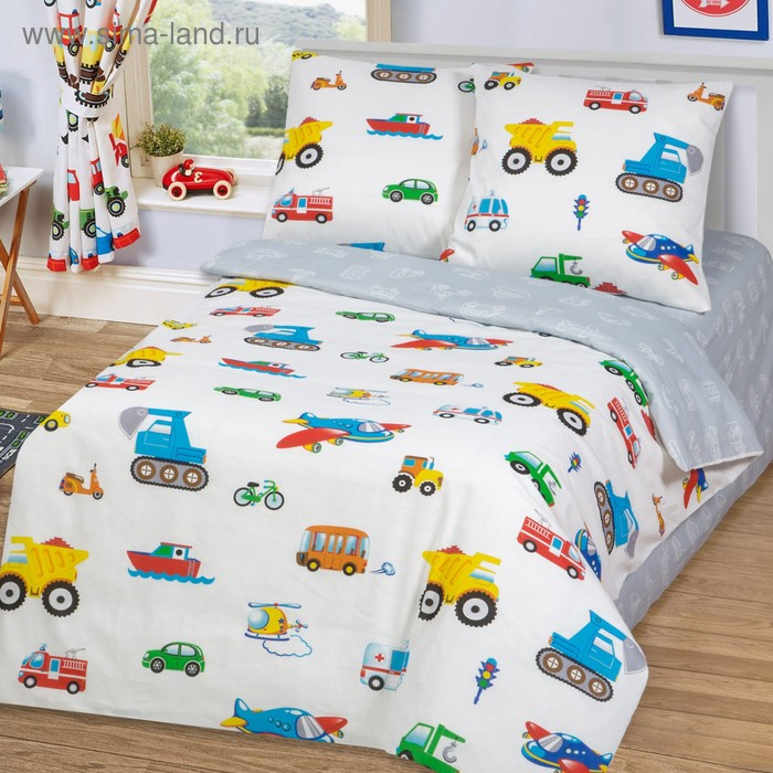 Постельное бельё 1,5 сп Артпостель &laquo;Моторчик&raquo;, 143х215, 150х214, 70х70см - 2шт