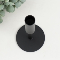 Подсвечник металл на 1 свечу "Симпл" d=2 см чёрный 9х19 см Подсвечник металл на 1 свечу "Симпл" d=2 см чёрный 9х19 см