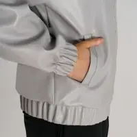 Бомбер из искусственной кожи Univer, серый, размер XS/S