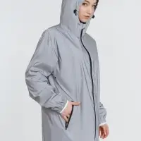 Парка Manifest из светоотражающей ткани, серая, размер M/L