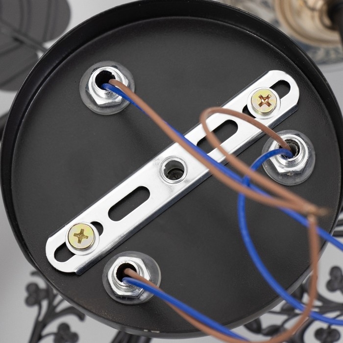 Люстра Люстра "Рузанна" 3хЕ27 40Вт черно-золотой 58х58х27 см BayerLux