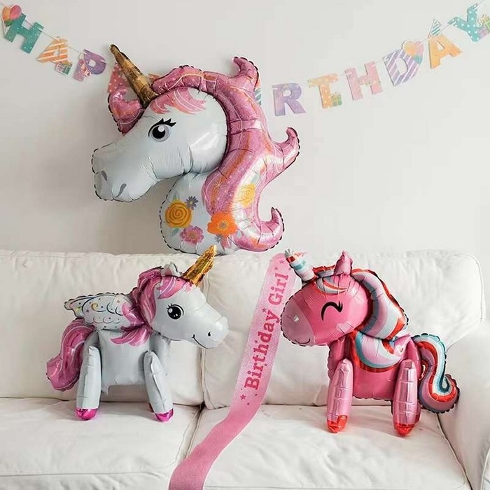 Шар фольгированный 47 Шар фольгированный 47" «Единорог», розовый