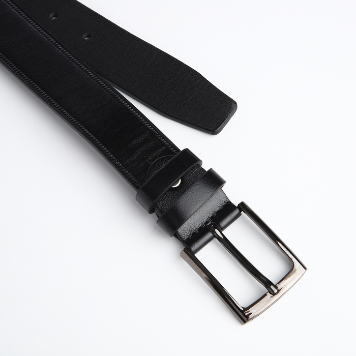 Ремень мужской «Великан», ширина 4 см, винт, пряжка металл, цвет чёрный Ремень мужской «Великан», ширина 4 см, винт, пряжка металл, цвет чёрный