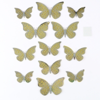 Набор топперов «Бабочки», с узорами, набор — 12 шт., цвет серебро Набор топперов «Бабочки», с узорами, набор — 12 шт., цвет серебро