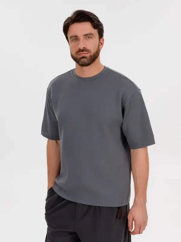 Джемпер с коротким рукавом Siluetti Volumica, серый, размер XS/S