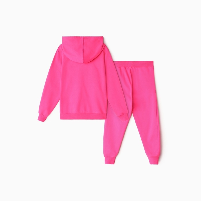 Комплект для девочки (толстовка, брюки) НАЧЕС, цвет фуксия, рост 134 см