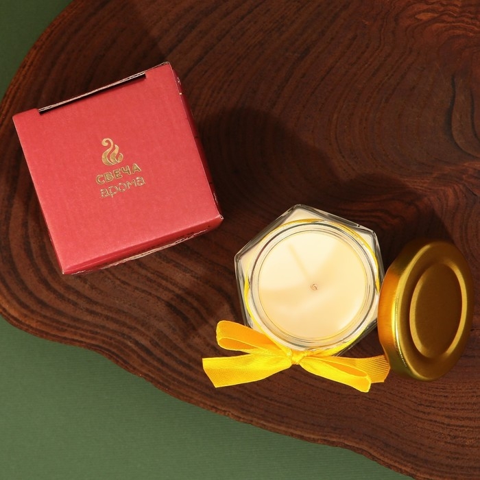 Свеча новогодняя в банке &laquo;Зима - волшебное время&raquo;, аромат ваниль, 6,5 х 5,5 см