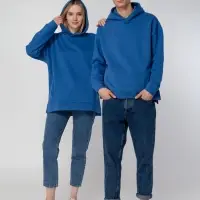 Худи оверсайз унисекс Tolla, синее (джинс), размер XS/S