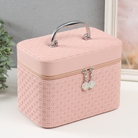 Шкатулка кожзам с зеркалом "Вязка. Розовый" набор 3 шт 21х13,5х13;18,5х10,5х10;16,5х15х23 см Шкатулка кожзам с зеркалом "Вязка. Розовый" набор 3 шт 21х13,5х13;18,5х10,5х10;16,5х15х23 см