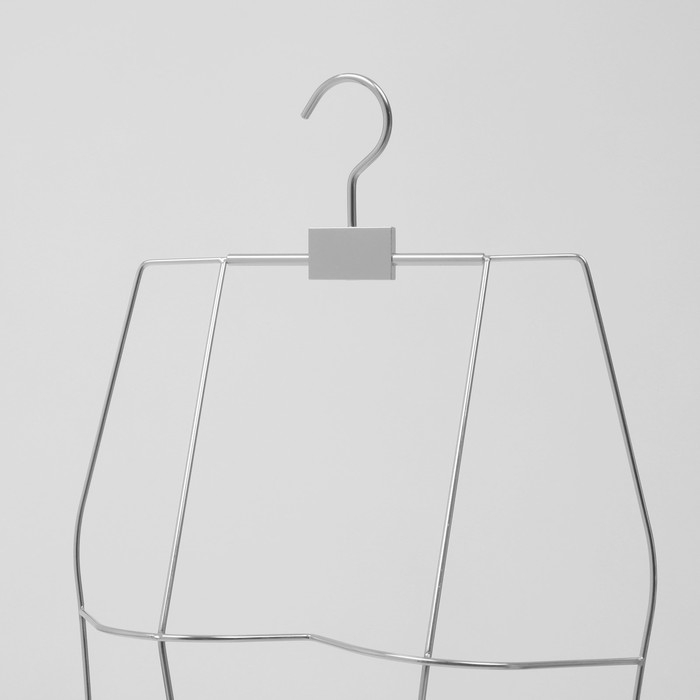 Вешалка контурная, обхват 64&times;58&times;70 см, металл, цвет серебро