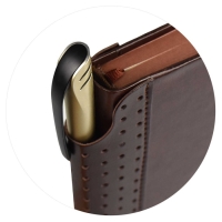 Ежедневник недатированный А5, 160 листов ESCALADA, твердая обложка из искусственной кожи, перфорация, блинтовое тиснение, ляссе, кремовый блок 70г/м2, коричневый