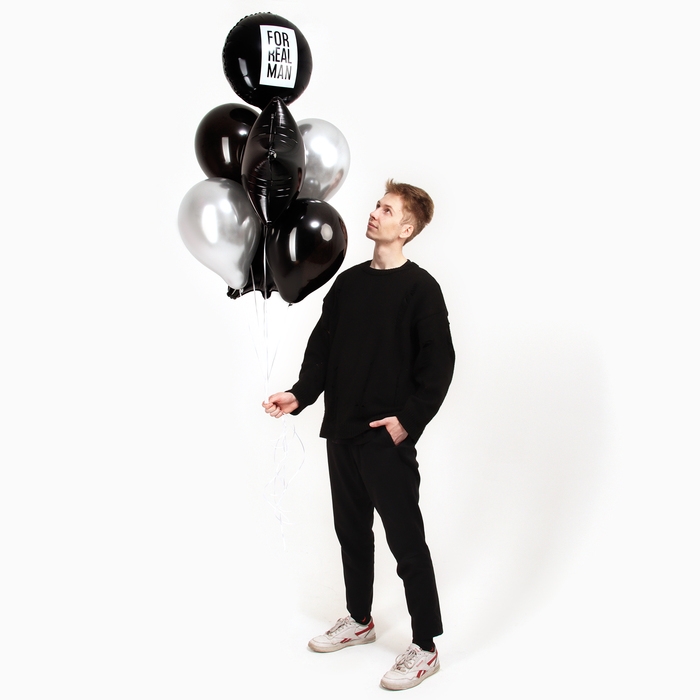 Набор воздушных шаров «For real man», латекс, фольга, 7 шт. Набор воздушных шаров «For real man», латекс, фольга, 7 шт.