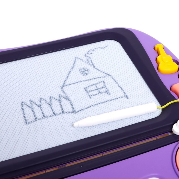 Развивающий столик «Рисуем вместе», звук, свет, цвет фиолетовый Развивающий столик «Рисуем вместе», звук, свет, цвет фиолетовый