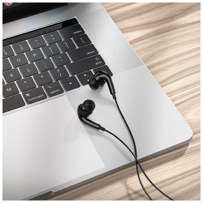 Наушники Hoco M1 Pro, проводные, вакуумные, микрофон, Jack 3.5, 1.2 м, черные Наушники Hoco M1 Pro, проводные, вакуумные, микрофон, Jack 3.5, 1.2 м, черные