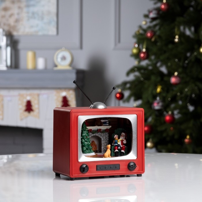 Светодиодная фигура &laquo;Рождественский вечер&raquo; 15.5 &times; 14 &times; 10.5 см, полистоун, батарейки ААх3 (не в комплекте), USB, свечение мульти