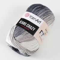 Пряжа "Jeans crazy" 55% хлопок, 45% акрил 160м/50гр (8204 принт) Пряжа "Jeans crazy" 55% хлопок, 45% акрил 160м/50гр (8204 принт)