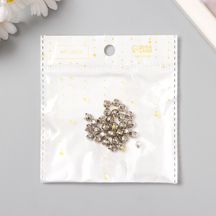 Набор декора для творчества металл Набор декора для творчества металл "Серебро" d=0,6 см набор 30 шт