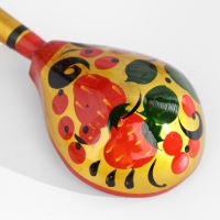 Ложка полубаская «Традиционная», золото, 19×6 см, хохлома Ложка полубаская «Традиционная», золото, 19×6 см, хохлома