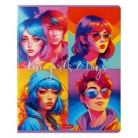 Тетрадь 48 листов, в клетку "Новое поколение", обложка мелованный картон, блок 65г/м2, 5В МИКС Тетрадь 48 листов, в клетку "Новое поколение", обложка мелованный картон, блок 65г/м2, 5В МИКС