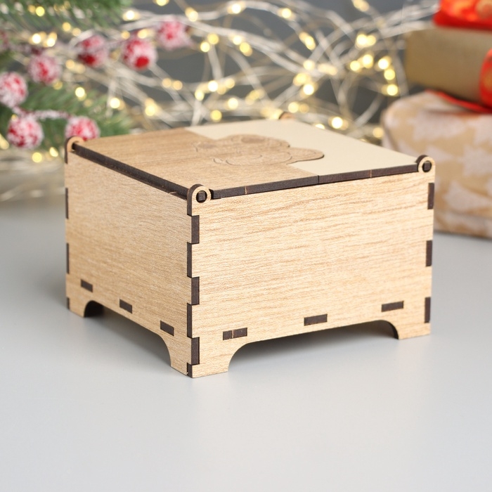 Новогодняя шкатулка комбинированная "Змей" 10,5х10х7 см