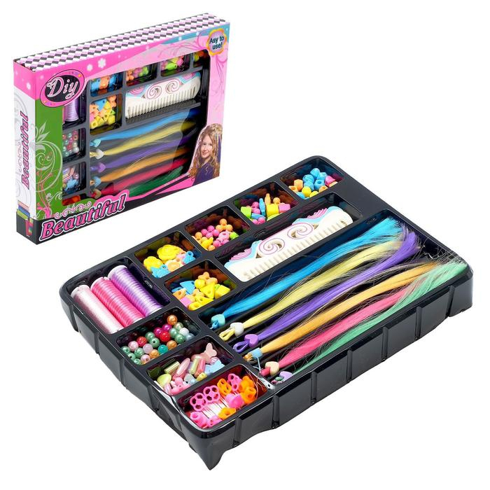 Набор парикмахера «Делаем причёски» с аксессуарами для волос Набор парикмахера «Делаем причёски» с аксессуарами для волос