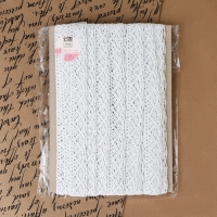 Кружево вязаное, 20 мм &times; 10 &plusmn; 1 м, цвет белый