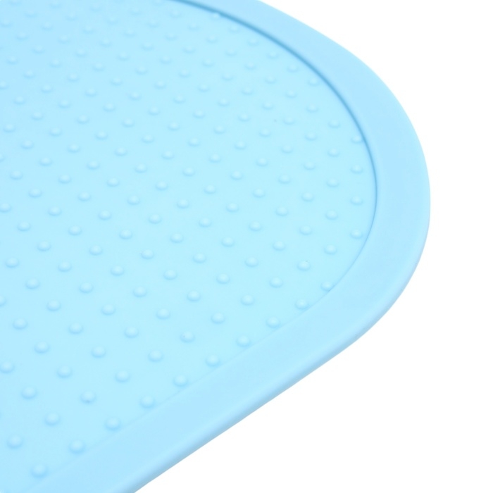 Коврик силиконовый под миску, 40 х 30 см, голубой