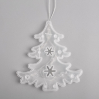 Гирлянда &laquo;Нить&raquo; 2 м с насадками &laquo;Ёлка матовая&raquo;, IP20, прозрачная нить, 30 LED, свечение мульти (RG/RB), мигание, 220 В