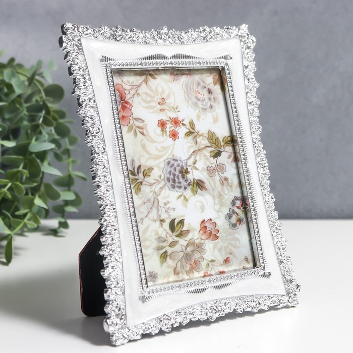 Фоторамка 10х15 см "Розы" перламутр 19,7х15х1 см