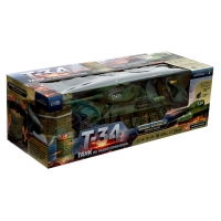 Танк «Т34», радиоуправляемый, в комплекте бункер и бинокль, световые и звуковые эффекты, работает от аккумулятора, цвет зелёный Танк «Т34», радиоуправляемый, в комплекте бункер и бинокль, световые и звуковые эффекты, работает от аккумулятора, цвет зелёный