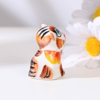 Сувенир &laquo;Кот с бантом&raquo;, 3 см, цвет, гжель