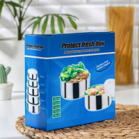 Набор салатников из нержавеющей стали &laquo;Радуга&raquo;, 5 шт: d=18/16/14/12/10 см, с крышками, МИКС