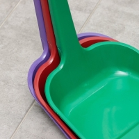 Совок для мусора квадратный с ручкой, МИКС