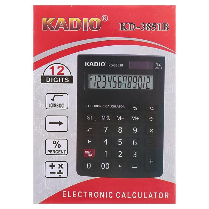 Калькулятор настольный, 12-разрядный, 3851B Калькулятор настольный, 12-разрядный, 3851B