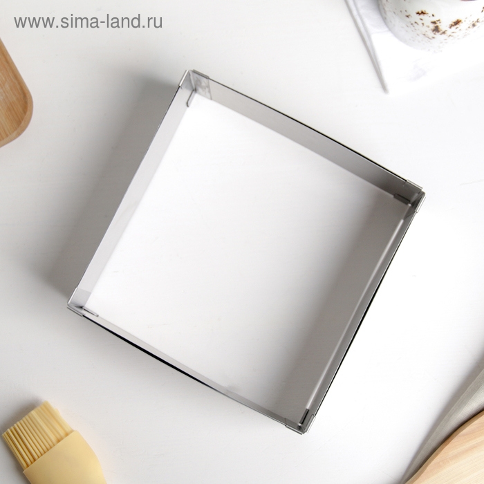 Форма для выкладки и выпечки с регулировкой размера Доляна, 15,5×28 см, h=5 см, цвет серебристый Форма для выкладки и выпечки с регулировкой размера Доляна, 15,5×28 см, h=5 см, цвет серебристый