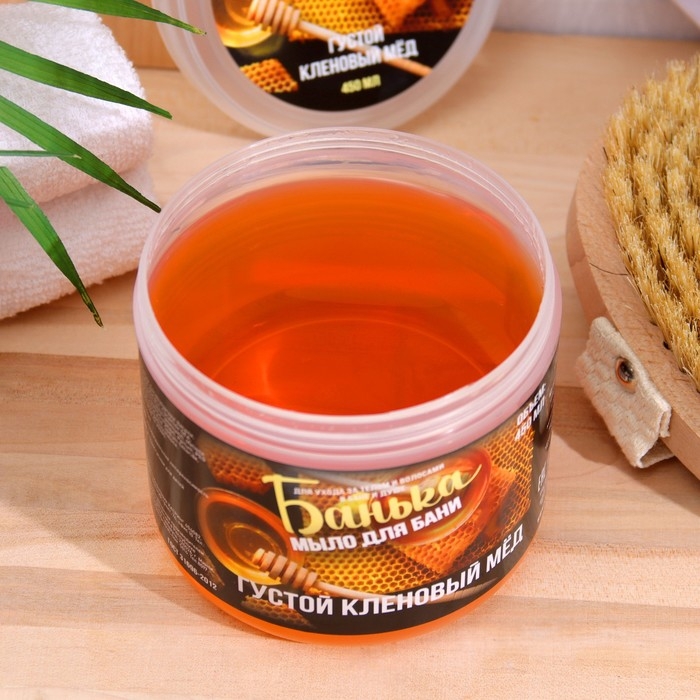 Мыло густое для бани Густой кленовый мёд 450 мл