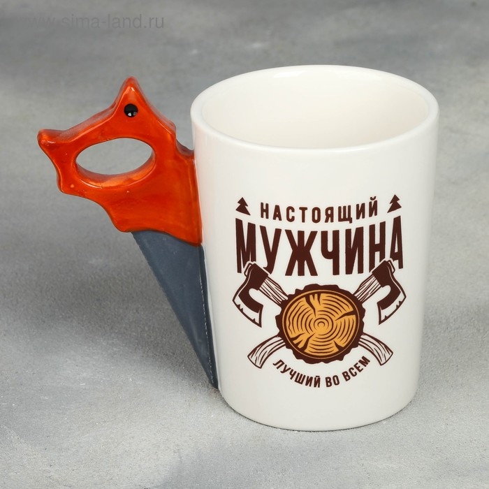 Кружка &laquo;Настоящий мужчина&raquo;, с формовой ручкой, 400 мл