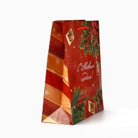 Пакет подарочный новогодний ламинированный &laquo;Новогодняя история&raquo;, MS 18 х 23 х 8 см, Новый год